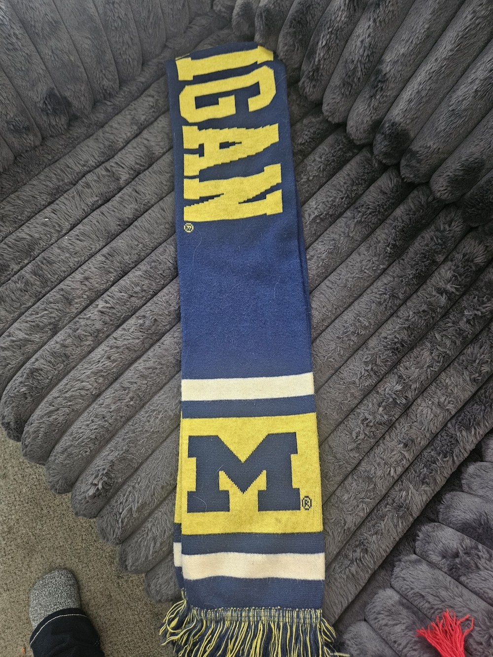 University of Michigan Blue and Yellow UNISEX Knit Scarf